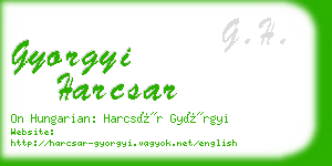 gyorgyi harcsar business card